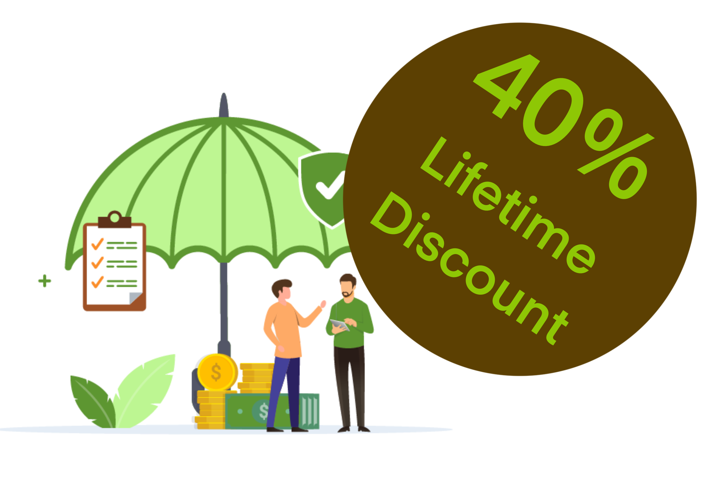 cheap term insurance 40% lifetime discount