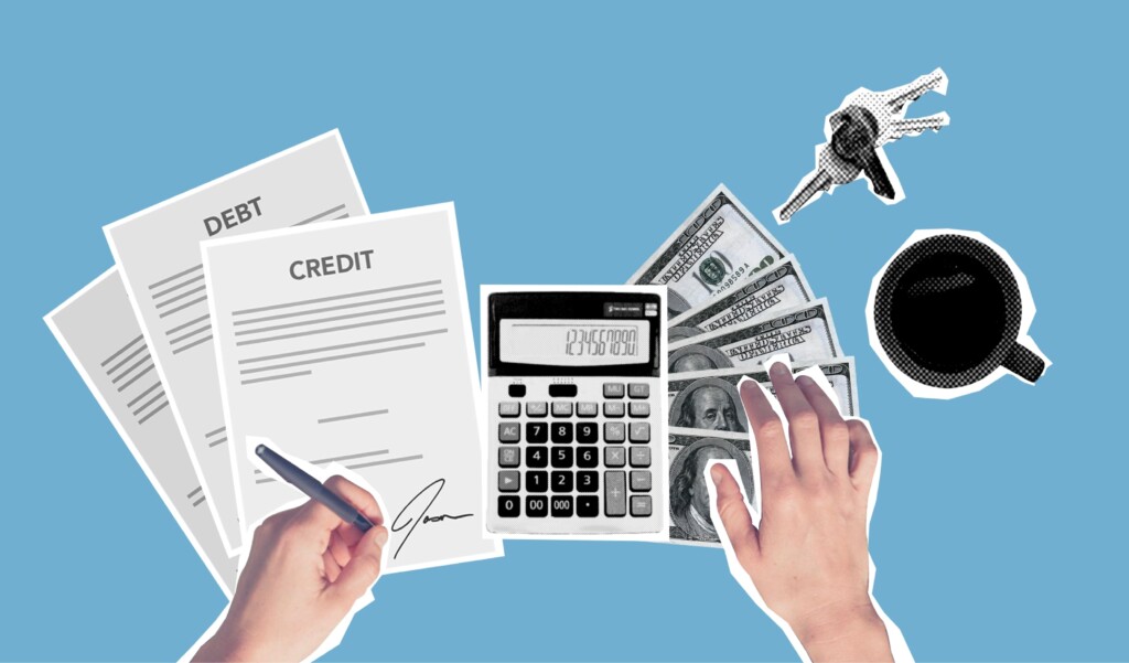 Estate planning concept: A financial advisor discussing tax implications with a life insurance document placed next to a pen and calculator.