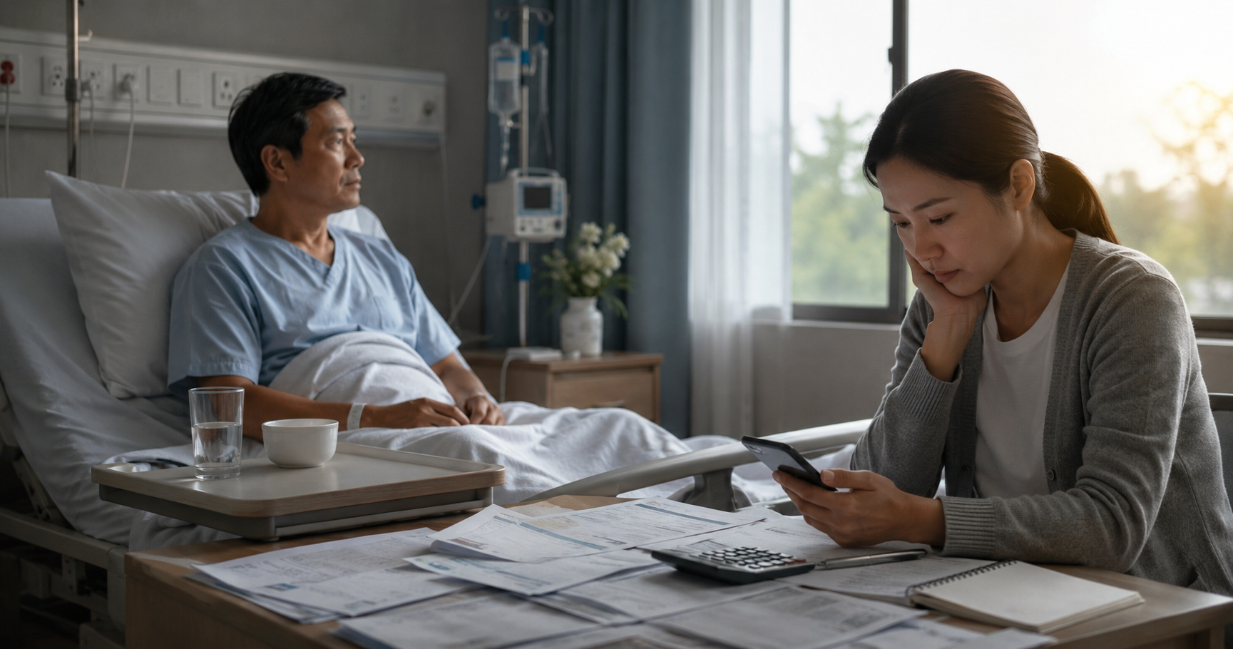 Employee comparing employer critical illness benefits with a personally owned CI insurance policy in Singapore.