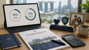 Singapore critical illness protection gap showing S$783 billion in needs, S$204 billion in CI insurance and a 74% shortfall.